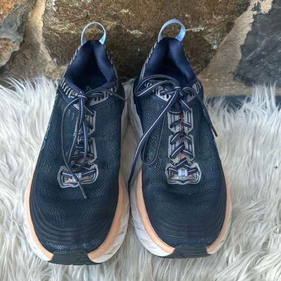 HOKA One One Bondi 6 Women's Blue Sneakers Size 7.5 Breathable Cushioned Shoes